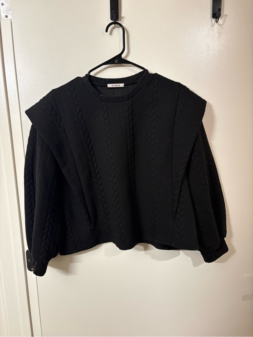 The Frankie Shop Blanche Cable Knit Crew Neck